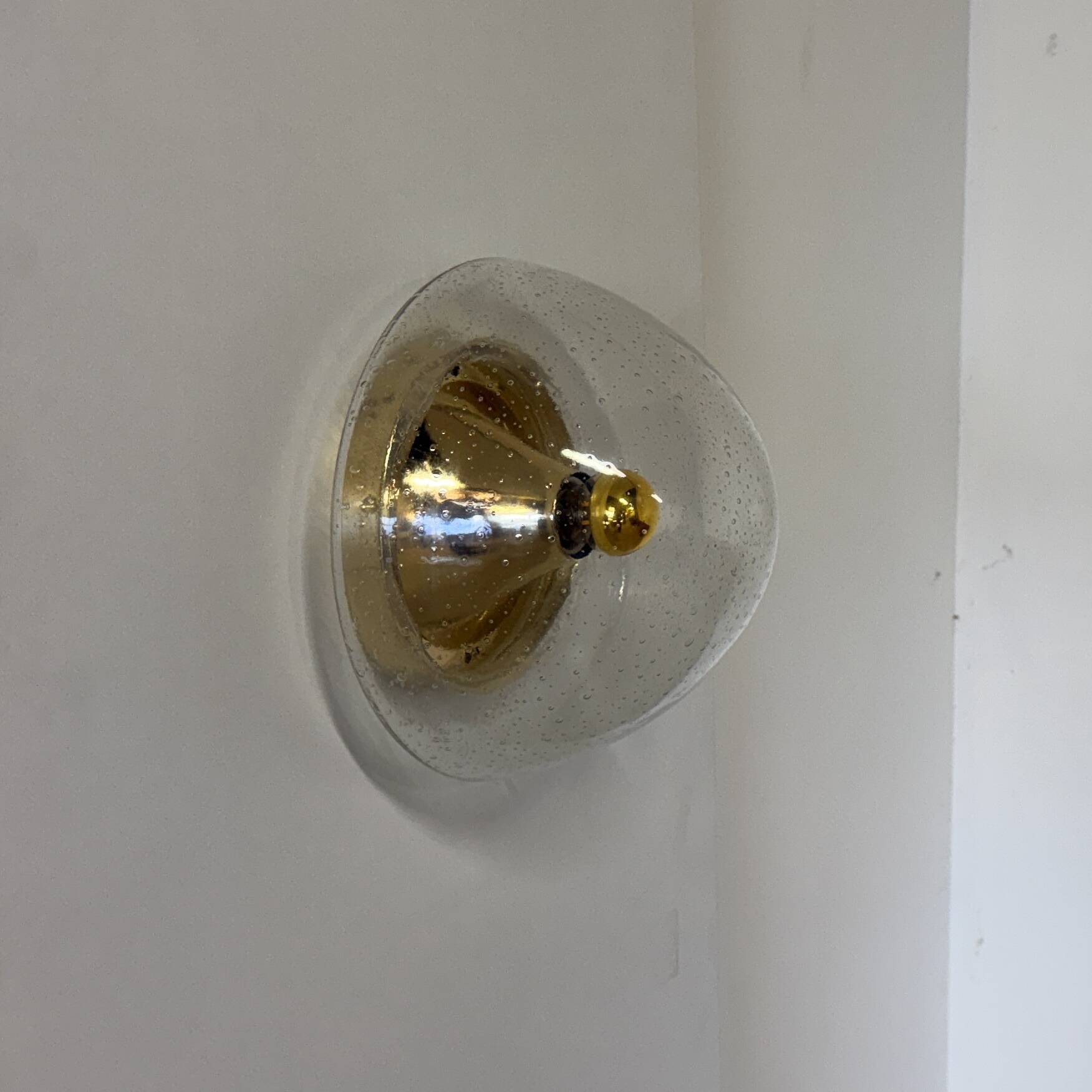 Hoffmeister bubble glass gold ceiling or wall lamp