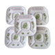 Set of 5 porcelain artichoke plates Creation Florence de Limoges
