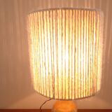 Ceramic lamp and rope lampshade