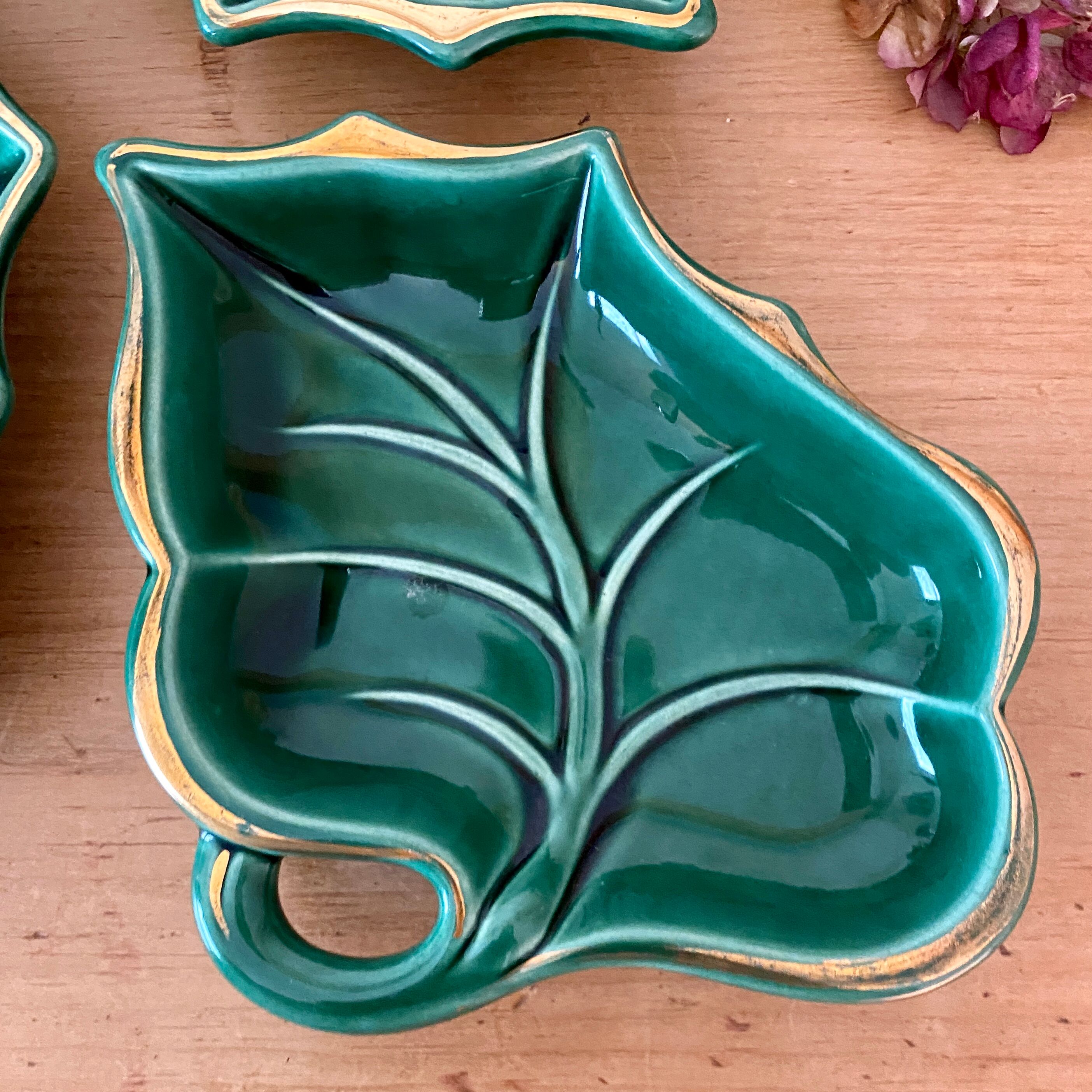 Empty vintage ceramic pocket