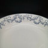 Hollow round dish Model Mozart blue in Sarreguemines earthenware