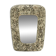 Beautiful Mid-Century Modern Wall Mirror with a Silver-Plated Frame