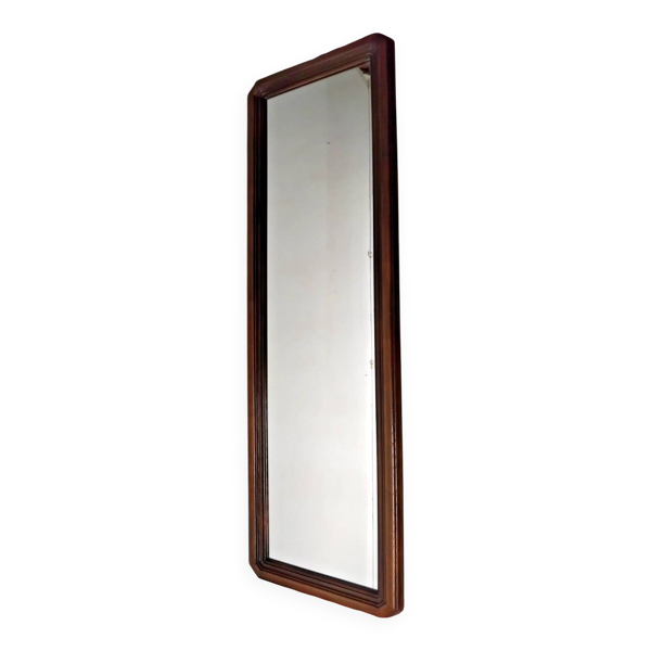 Grand miroir rectangulaire en bois 129 x 39 cm vintage