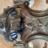 Wall lamp in gilded bronze baroque louis XV style vintage shell pattern