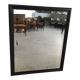 Rectangular mirror in molded blackened wood, beveled glass