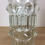 Frantisek Peceny roll vase for Sklo Union pressed glass