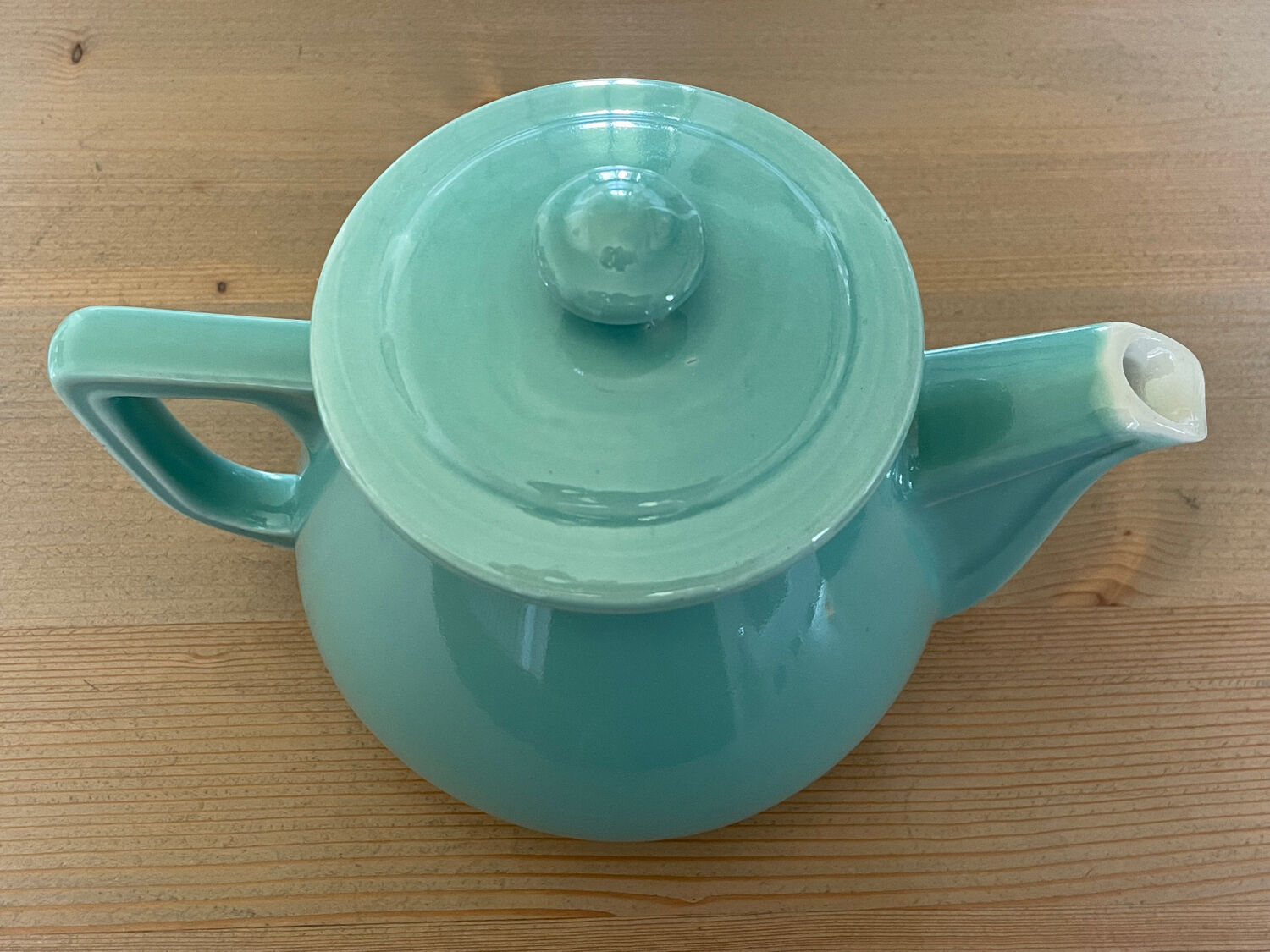 Vintage green ceramic coffee maker