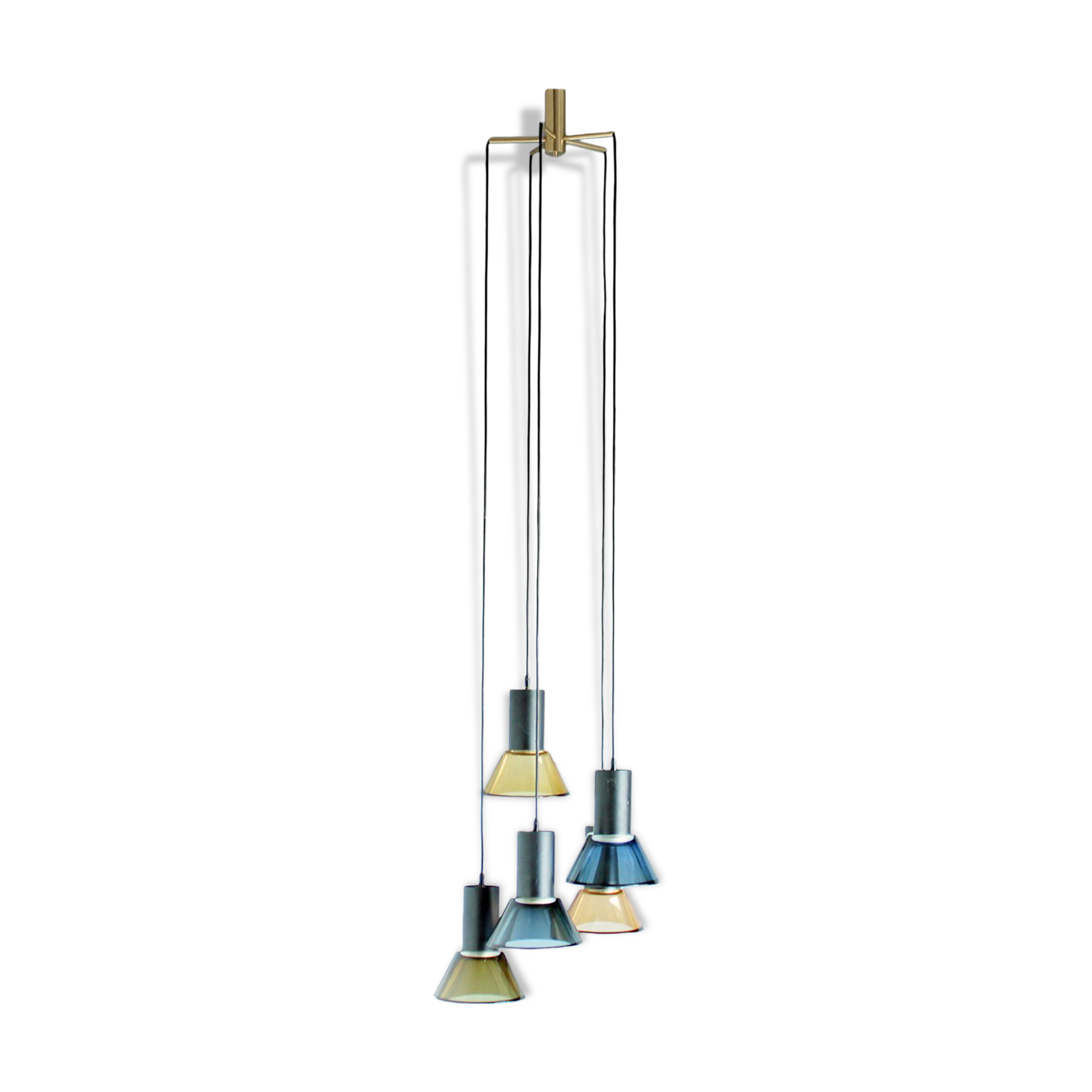 Crystal ceiling fixture by flavio poli for seguso vetri d'arte italy