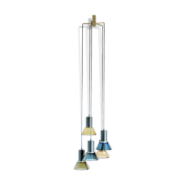 Crystal ceiling fixture by flavio poli for seguso vetri d'arte italy