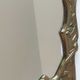 Brass table mirror, art nouveau, lady figurine/foliage, wheat ears