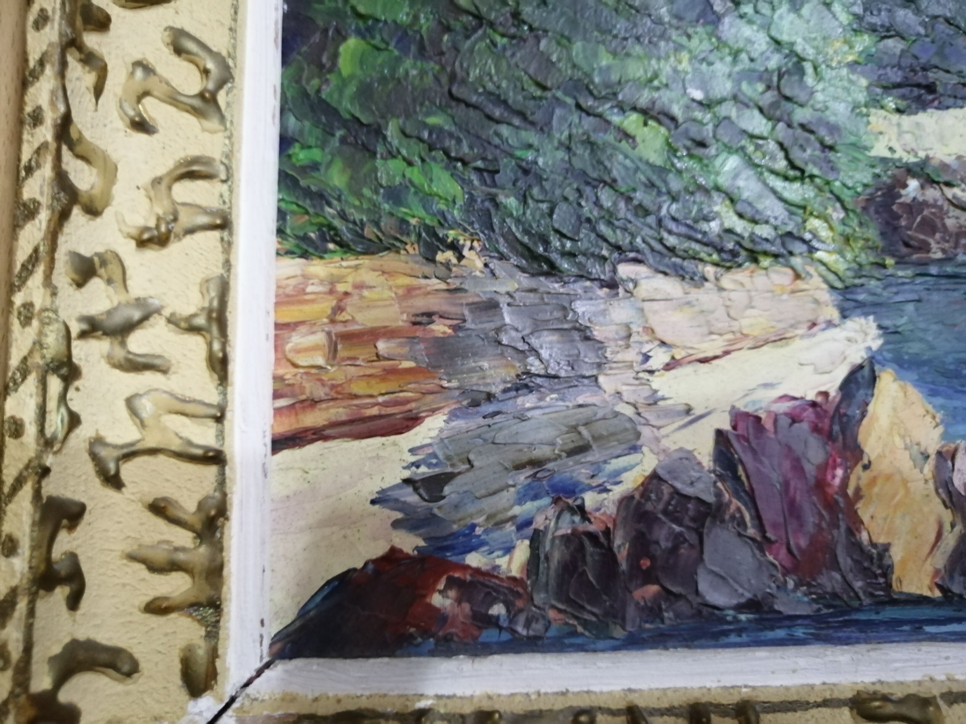 Seaside, oil on panel