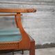 Art craft art nouveau armchair in oak and brass