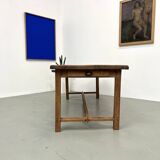 Antique farmhouse table in solid cherry wood