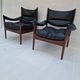 Modus armchairs in rosewood and leather by Kristian Vedel for Søren Willadsen, 2 pcs.