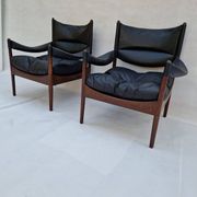 Modus armchairs in rosewood and leather by Kristian Vedel for Søren Willadsen, 2 pcs.