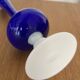Vintage royal blue and white opaline soliflore vase