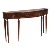 Vintage walnut veneer console, Italy, 1960s.