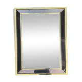 Rectangular mirrored edges and gold metal 1950