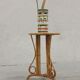 Bamboo and rattan pedestal table