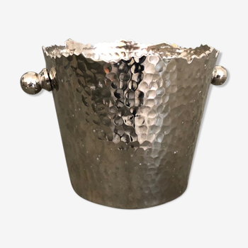 Hammered metal ice bucket