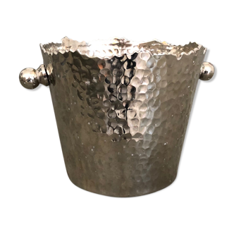 Hammered metal ice bucket