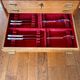 Argentier for cutlery Christofle Ercuis 186 art deco pieces in oak