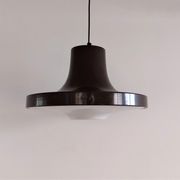 Brown metal pendant lamp with perspex diffuser for ab fagerhult, sweden