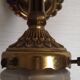 French Vintage Brass Single Wall Light Patterned Frilled Glass Shade