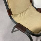 Paire de chaises tubulaires en fer