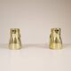 Hans-Agne Jakobsson Wall Lamps in Brass and Stained Wood, Sweden, 1970s