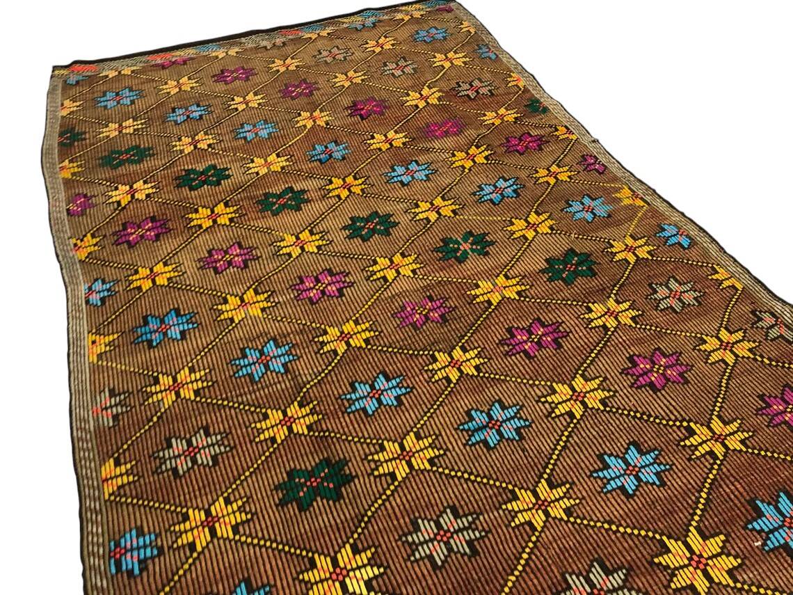 Oushak Geometric Vintage Anatolian Carpet