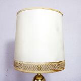 Beautiful brass and leather table lamp