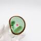 Miniature Vide-Poche Murano Sommerso Bullicante Green Pink Labelled 60s
