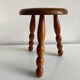 Tabouret tripode bois tourné