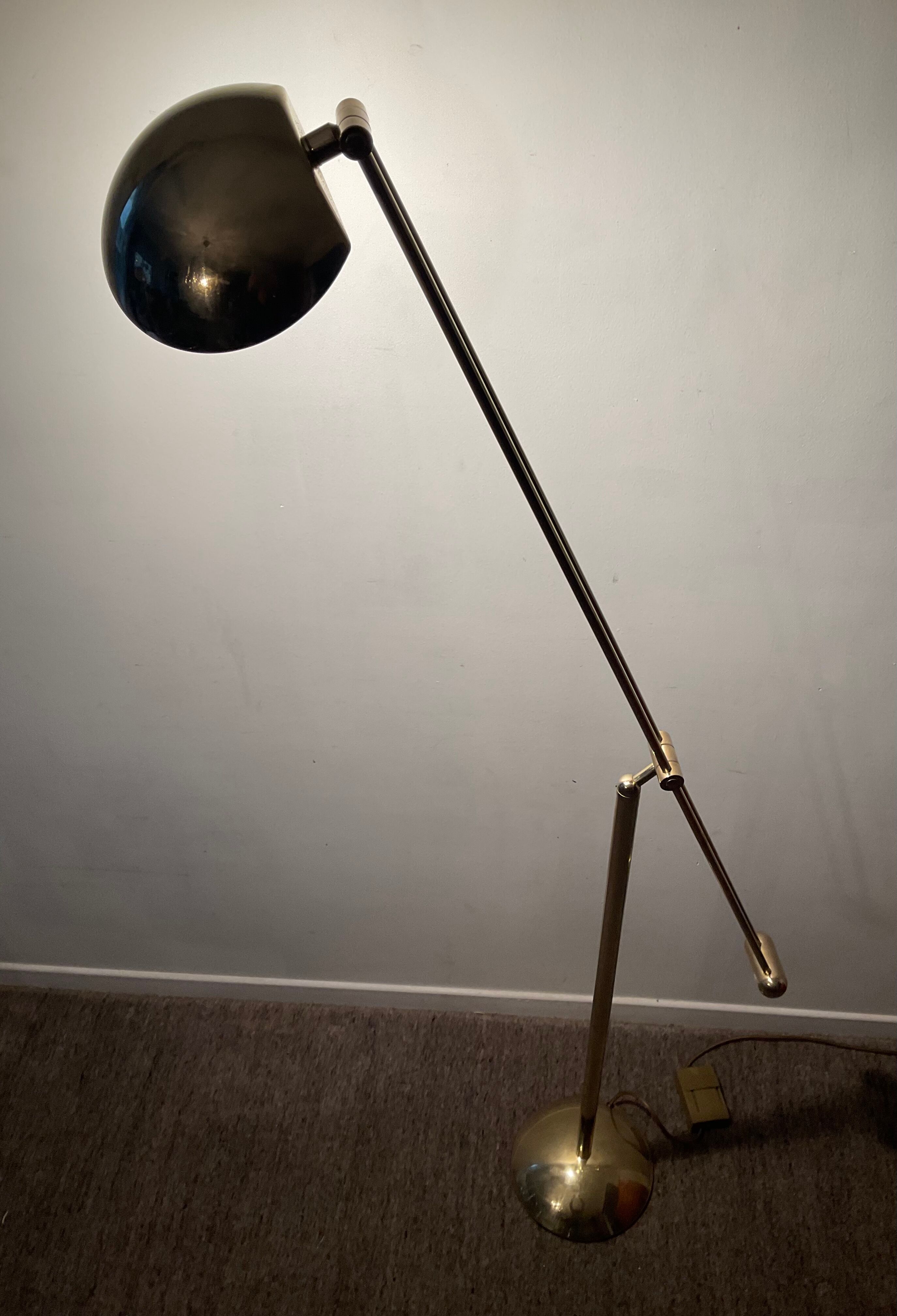 Brass reading lamp 70s