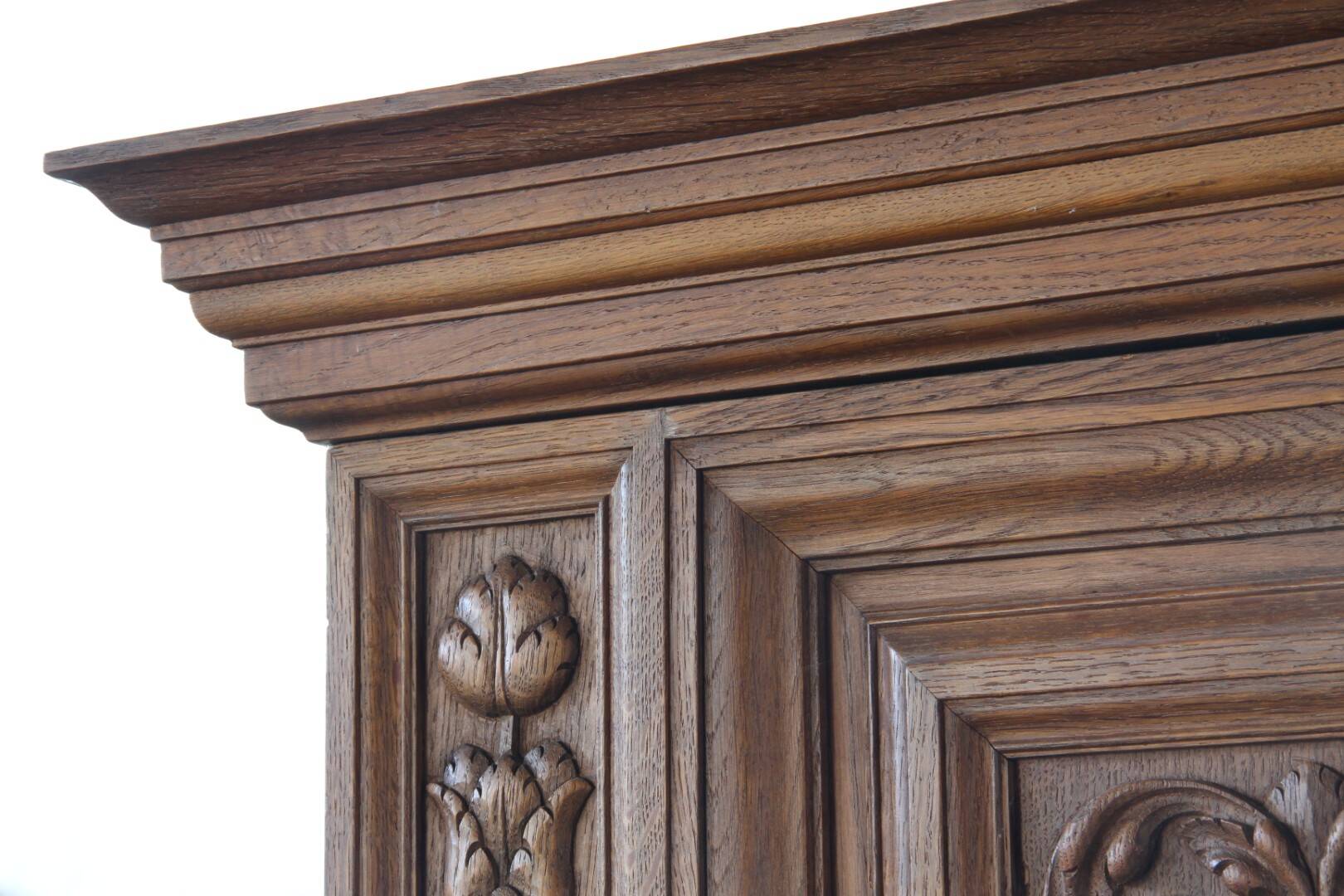 Vintage 1930s Solid Oak Danish Brutalist / Formhouse Cabinet
