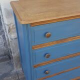 Vintage blue and wood dresser
