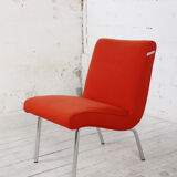 Red Vostra armchair designed by Jens Risom for Walter Knoll