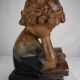 Old plaster bust under study art deco antique french bust 30s