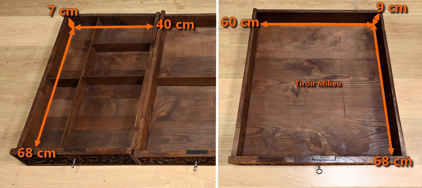 Oak desk, Neo-Gothic style – Late 19th century