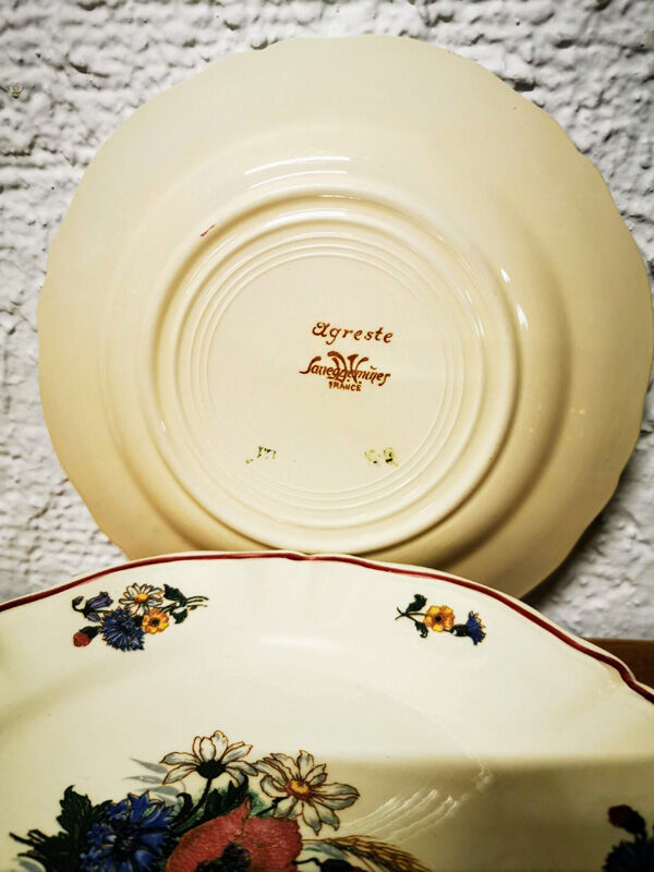 Lot of 6 dessert plates Sarreguemines model Agreste