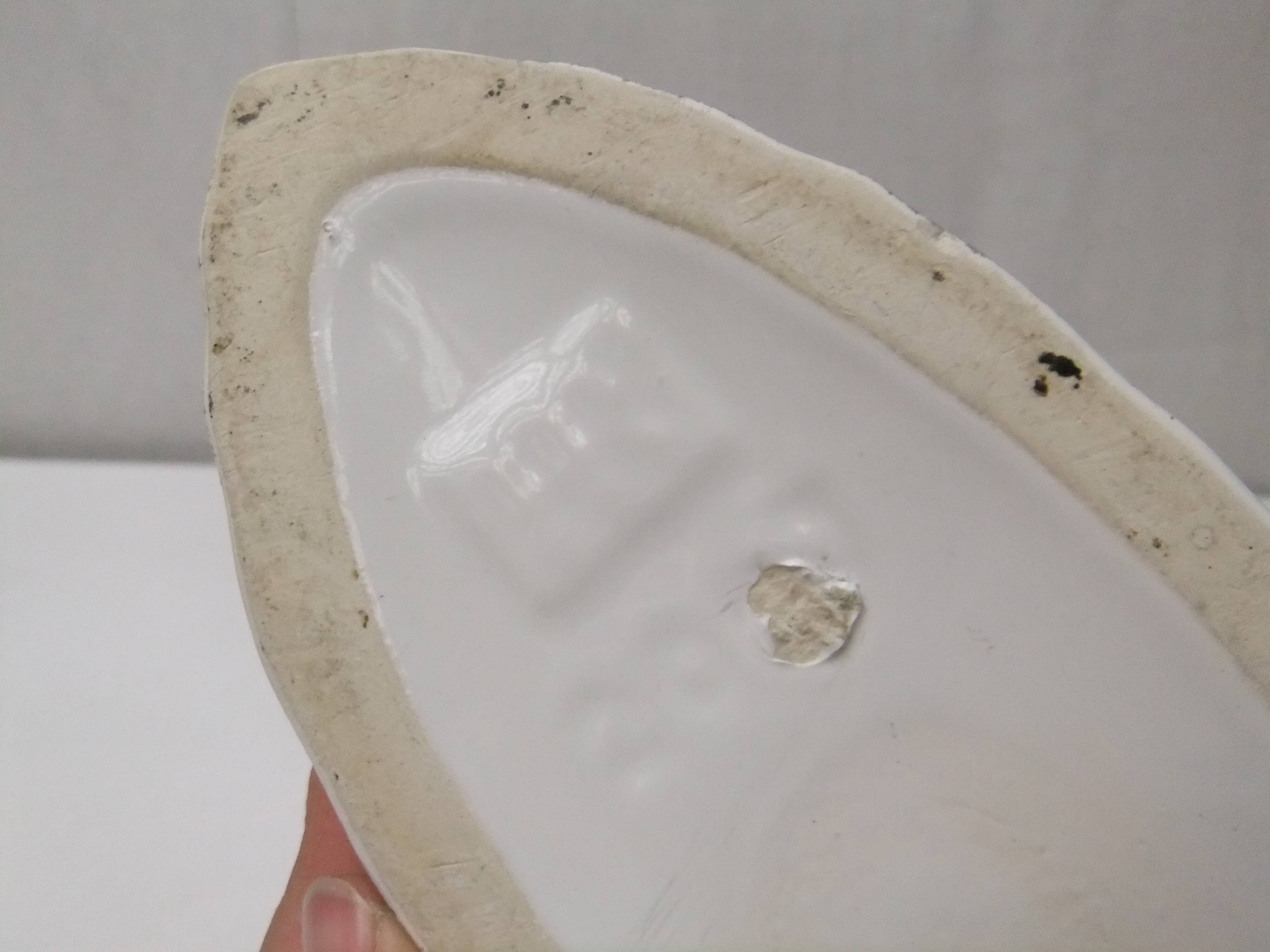 Antique ceramic slip vase signed numbered vintage