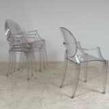 4 Louis Ghost armchairs by Philippe Starck Kartell edition