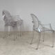 4 fauteuils Louis Ghost par Philippe Starck édition Kartell