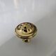 6 polished brass furniture knobs