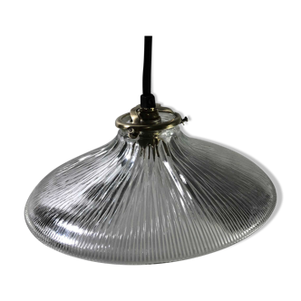 Holophane streaked glass hanging from the 20s and 30s.