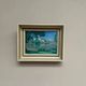 Original Oil on Canvas – “House near The Lake” by Fern I. Coppedge – Signed – Vintage & Framed – 30 × 24 cm (11.8" × 9.4")