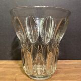 Vase en verre Art Déco Val Saint Lambert modèle ephémère série Luxval 1935