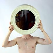 Miroir mural du milieu du siècle avec cadre en plastique, Tchécoslovaquie, années 1960