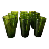 9 Vintage Blown Glass Glasses